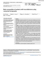 Body composition of patients with neuroblastoma using computed tomography