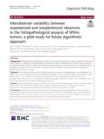 Interobserver variability between experienced and inexperienced observers in the histopathological analysis of Wilms tumors