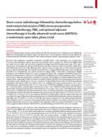 Short-course radiotherapy followed by chemotherapy before total mesorectal excision (TME) versus preoperative chemoradiotherapy, TME, and optional adjuvant chemotherapy in locally advanced rectal cancer (RAPIDO)