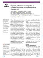 Diagnostic performance of an algorithm for automated large vessel occlusion detection on CT angiography