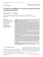 Learning a preconditioner to accelerate compressed sensing reconstructions in MRI