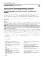 Prediction of chronic thromboembolic pulmonary hypertension with standardised evaluation of initial computed tomography pulmonary angiography performed for suspected acute pulmonary embolism