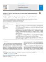 ADAMTS13 activity, high VWF and FVIII levels in the pathogenesis of deep vein thrombosis