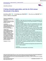 D-dimer, thrombin generation, and risk of a first venous thrombosis in the elderly