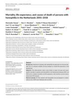Mortality, life expectancy, and causes of death of persons with hemophilia in the Netherlands 2001-2018