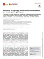 Plasmodium falciparum and helminth coinfections increase IgE and parasite-specific IgG responses