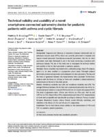 Technical validity and usability of a novel smartphone-connected spirometry device for pediatric patients with asthma and cystic fibrosis