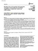 Anti-Xa versus time-guided anticoagulation strategies in extracorporeal membrane oxygenation