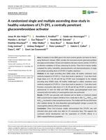 A randomized single and multiple ascending dose study in healthy volunteers of LTI-291, a centrally penetrant glucocerebrosidase activator