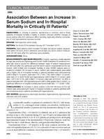 Association between an increase in serum sodium and in-hospital mortality in critically ill patients*
