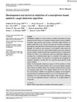 Development and technical validation of a smartphone-based pediatric cough detection algorithm