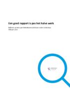 Een goed rapport is pas het halve werk, Reflectie op twee jaar Rekenkamercommissie Leiden-Leiderdorp [Februari 2021]