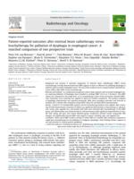 Patient-reported outcomes after external beam radiotherapy versus brachytherapy for palliation of dysphagia in esophageal cancer