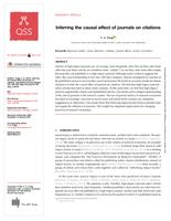 Inferring the causal effect of journals on citations