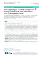 Within-person pain variability and physical activity in older adults with osteoarthritis from six European countries