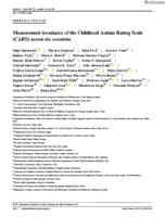 Measurement invariance of the Childhood Autism Rating Scale (CARS) across six countries