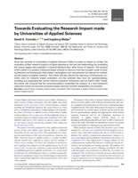 Towards evaluating the research impact made by universities of applied sciences