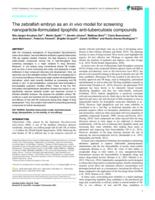 The zebrafish embryo as an in vivo model for screening nanoparticle-formulated lipophilic anti-tuberculosis compounds.