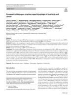 European white paper: oropharyngeal dysphagia in head and neck cancer