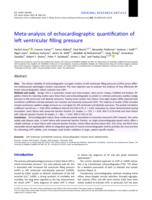 Meta-analysis of echocardiographic quantification of left ventricular filling pressure