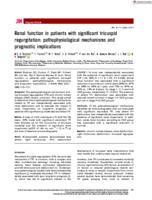 Renal function in patients with significant tricuspid regurgitation