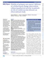 Fidelity of primary care nurses' delivery of a behavioural change intervention enhancing physical activity in patients at risk of cardiovascular disease