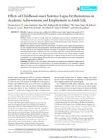 Effects of childhood-onset systemic lupus erythematosus on academic achievements and employment in adult life