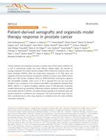 Patient-derived xenografts and organoids model therapy response in prostate cancer