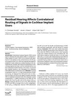 Residual hearing affects contralateral routing of signals in cochlear implant users