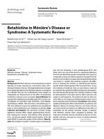 Betahistine in Meniere's disease or syndrome