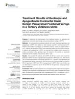 Treatment results of geotropic and apogeotropic horizontal canal benign paroxysmal positional vertigo in a tertiary dizziness clinic
