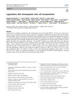 Legionellosis after hematopoietic stem cell transplantation