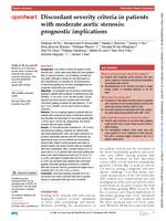 Discordant severity criteria in patients with moderate aortic stenosis