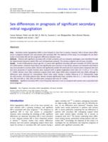 Sex differences in prognosis of significant secondary mitral regurgitation