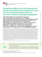 Comparative differences in the atherosclerotic disease burden between the epicardial coronary arteries