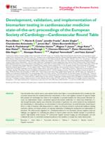 Development, validation, and implementation of biomarker testing in cardiovascular medicine state-of-the-art