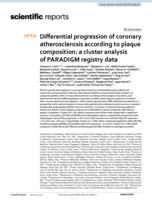 Differential progression of coronary atherosclerosis according to plaque composition