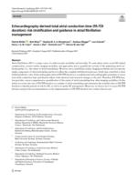 Echocardiography-derived total atrial conduction time (PA-TDI duration): risk stratification and guidance in atrial fibrillation management