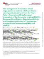 The management of secondary mitral regurgitation in patients with heart failure