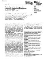 Screening for coronary artery calciumin a high-risk population: the ROBINSCA trial