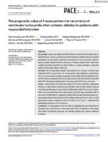 The prognostic value of J-wave pattern for recurrence of ventricular tachycardia after catheter ablation in patients with myocardial infarction