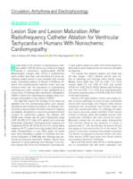 Lesion size and lesion maturation after radiofrequency catheter ablation for ventricular tachycardia in humans with nonischemic cardiomyopathy