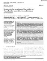 Neuroendocrine neoplasms of the middle ear