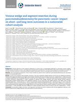 Venous wedge and segment resection during pancreatoduodenectomy for pancreatic cancer