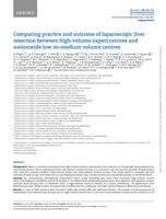 Comparing practice and outcome of laparoscopic liver resection between high-volume expert centres and nationwide low-to-medium volume centres