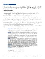 International assessment and validation of the prognostic role of lymph node ratio in patients with resected pancreatic head ductal adenocarcinoma