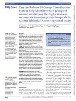 Can the Robson 10 Group Classification System help identify which groups of women are driving the high caesarean section rate in major private hospitals in eastern Ethiopia?