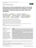 Clinical value of early viscoelastometric point-of-care testing during postpartum hemorrhage for the prediction of severity of bleeding