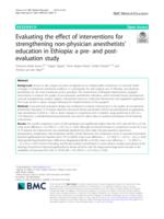 Evaluating the effect of interventions for strengthening non-physician anesthetists' education in Ethiopia