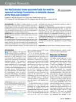 Are fetal bilirubin levels associated with the need for neonatal exchange transfusions in hemolytic disease of the fetus and newborn?